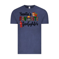 Vintage Denim santa's favorite firefighter Vintage Tee - AdoDesignShop
