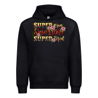 Black Super mom super wife super tired Urban Hoodie - CowGirlArtShop