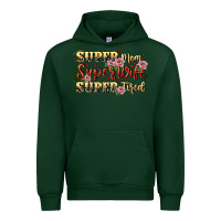 Forest Green Super mom super wife super tired Urban Hoodie - CowGirlArtShop