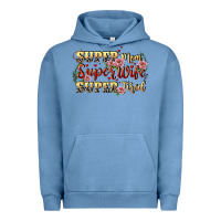Pigment Pebble Blue Super mom super wife super tired Urban Hoodie - CowGirlArtShop