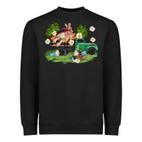 Black easter truck with bunny Heavyweight Sweatshirt - AdoDesignShop