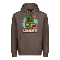 Coffee Hello summer pineapple Premium Hoodie - NancyCooperArtShop