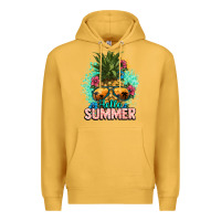 Mustard Hello summer pineapple Premium Hoodie - NancyCooperArtShop