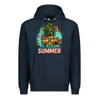 Navy Hello summer pineapple Premium Hoodie - NancyCooperArtShop