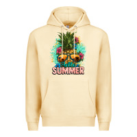 Pina Colada Hello summer pineapple Premium Hoodie - NancyCooperArtShop