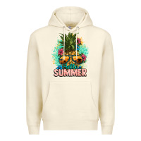 Sandshell Hello summer pineapple Premium Hoodie - NancyCooperArtShop