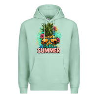 Seafoam Hello summer pineapple Premium Hoodie - NancyCooperArtShop