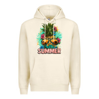 Tofu Hello summer pineapple Premium Hoodie - NancyCooperArtShop
