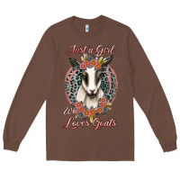 Chestnut just a girl who loves goats Long Sleeve Tee - Jasminsmagicworld