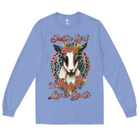 Colony Blue just a girl who loves goats Long Sleeve Tee - Jasminsmagicworld