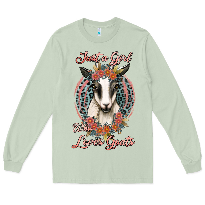 Just A Girl Who Loves Goats Long Sleeve Tee by Jasminsmagicworld | Teevron