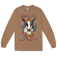 Toasted Coconut just a girl who loves goats Long Sleeve Tee - Jasminsmagicworld