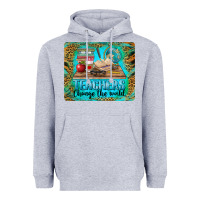 Heather Grey teachers change the world mousepad Heavyweight Hoodie - BarkalooDesign