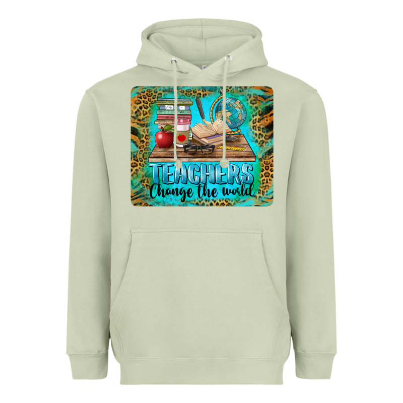 Teachers Change The World Mousepad Heavyweight Hoodie by BarkalooDesign | Teevron