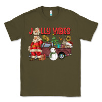 Army Green Jolly Vibes Classic Tee - CowhideDigitalArt