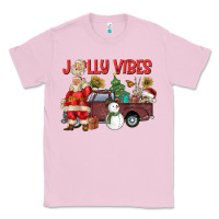 Bubblegum Pink Jolly Vibes Classic Tee - CowhideDigitalArt