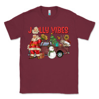 Burgundy Jolly Vibes Classic Tee - CowhideDigitalArt