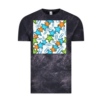 Cloud Black stars school seamless pattern Vintage Tee - BundleAndBundleShop