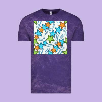 Stars School Seamless Pattern Vintage Tee Designed By Bundleandbundleshop