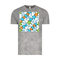 Cloud Rock stars school seamless pattern Vintage Tee - BundleAndBundleShop