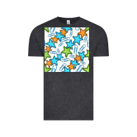 Vintage Black stars school seamless pattern Vintage Tee - BundleAndBundleShop