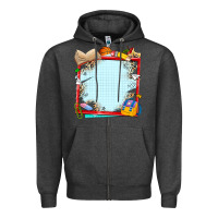 Charcoal Heather school your text here Zipper Hoodie - NancyCooperArtShop