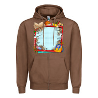 Chestnut school your text here Zipper Hoodie - NancyCooperArtShop