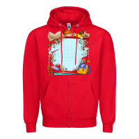 Red school your text here Zipper Hoodie - NancyCooperArtShop