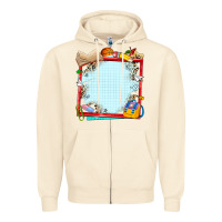 Sandshell school your text here Zipper Hoodie - NancyCooperArtShop