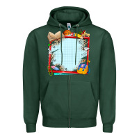Sports Green school your text here Zipper Hoodie - NancyCooperArtShop
