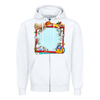 White school your text here Zipper Hoodie - NancyCooperArtShop