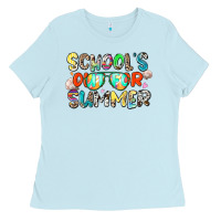 Baby Blue school's out for summer Ladies Tee - Zillion Design Studio