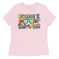 Bubblegum Pink school's out for summer Ladies Tee - Zillion Design Studio