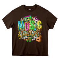 Chocolate Brown music teacher Heavy Core Tee - texasbilliewilder