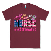 Burgundy veteran nurse Classic Tee - AdoDesignShop