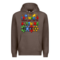 Coffee in a world where you can be anything be kind Premium Hoodie - JahusDesignShop