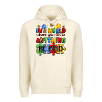 Tofu in a world where you can be anything be kind Premium Hoodie - JahusDesignShop