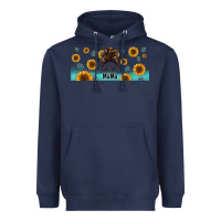 Navy western mama messy bun Heavyweight Hoodie - Jasminsmagicworld