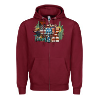 Burgundy tx texas Zipper Hoodie - NancyCooperArtShop