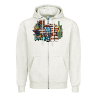Oatmeal Heather tx texas Zipper Hoodie - NancyCooperArtShop