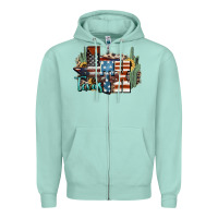 Seafoam tx texas Zipper Hoodie - NancyCooperArtShop
