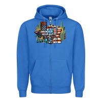 True Royal tx texas Zipper Hoodie - NancyCooperArtShop