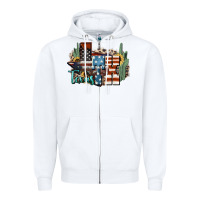White tx texas Zipper Hoodie - NancyCooperArtShop