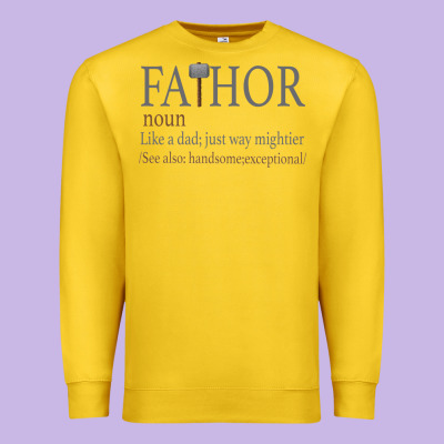 Fa-thor Like Dad Just Way Mightier Premium Sweatshirt Designed By Bettercallsaul
