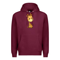 Burgundy giraffe Premium Hoodie - texasbilliewilder