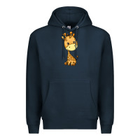 Navy giraffe Premium Hoodie - texasbilliewilder