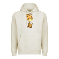 Oatmeal Heather giraffe Premium Hoodie - texasbilliewilder