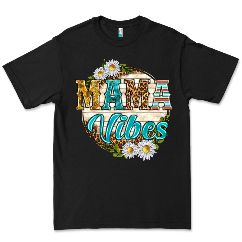 Mama Vibes With Daisies Premium Tee by texasbilliewilder | Teevron