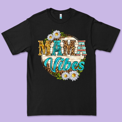 Mama Vibes With Daisies Premium Tee Designed By Texasbilliewilder