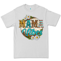 Dove Grey mama vibes with daisies Premium Tee - texasbilliewilder